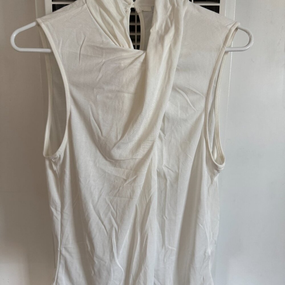 NWOT Green Envelope White Draping Tank Top